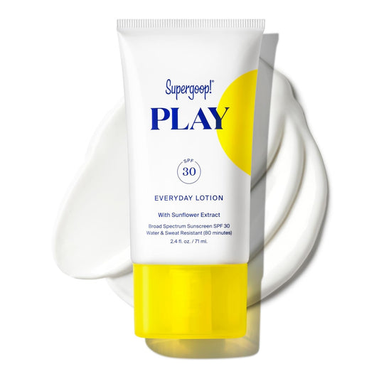 Supergoop! PLAY Everyday SPF 30 Lotion - Water & Sweat Resistant Sunscreen - 2.4 oz for Active Days