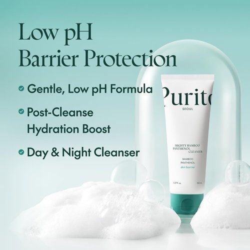 PURITO Mighty Bamboo Cleanser - Gentle Moisturizing Face Wash for Sensitive Skin | Vegan & Cruelty-Free, 150ml
