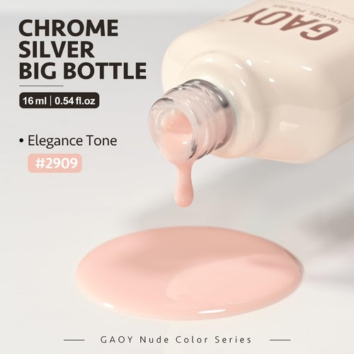 GAOY Nude Jelly Gel Nail Polish, 16ml Sheer Translucent Netural Soak Off Gel Polish, UV Light Cure for Nail Art DIY at Home, 2909 Elegance Tone