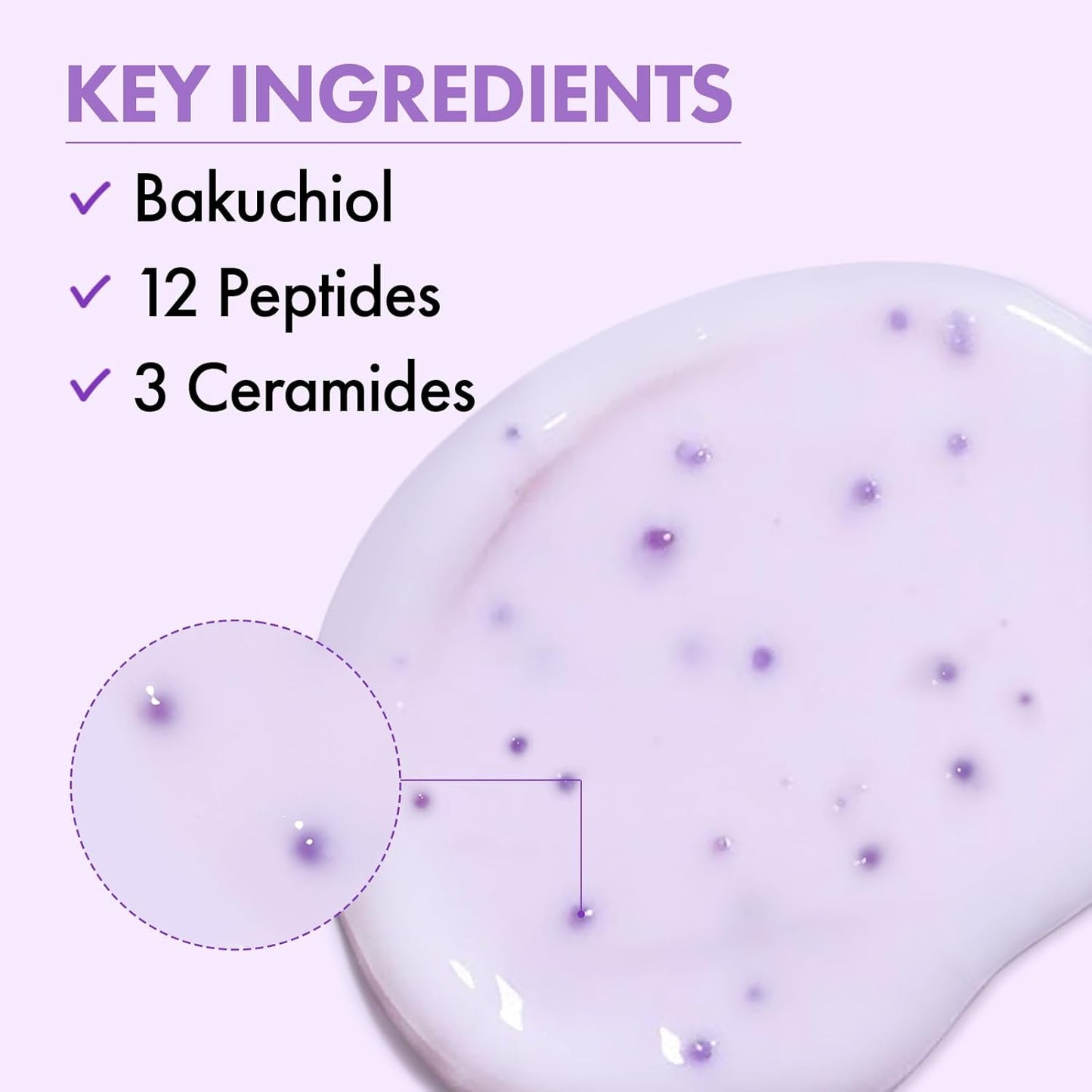 TOSOWOONG Bakuchiol Capsule Cream - High Purity 5,000ppm Retinol Alternative | Anti-Aging Moisturizer with 12 Peptides & 3 Ceramides, 50ml