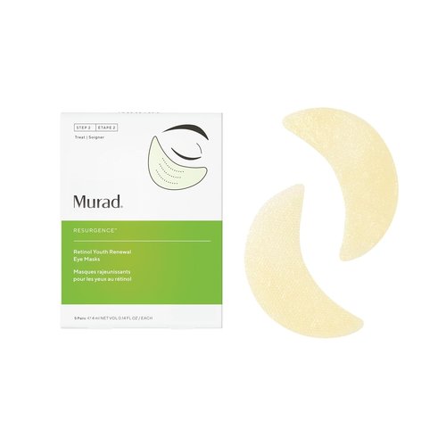 Murad Retinol Youth Renewal Eye Masks - No-Slip Bio-Cellulose Under Eye Patches for Lines & Puffiness