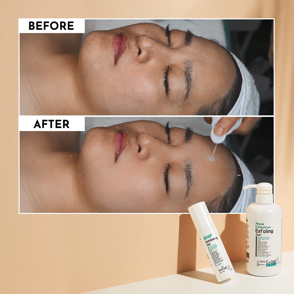 DM.Cell Gentle Aqua Facial Gommage Cleanser | Peeling Scrub Gel | Natural Extracts | Blackheads, Enlarged Pores | Face Moisturizer | Paraben Free |Korean Skin Care| 3.38 fl oz