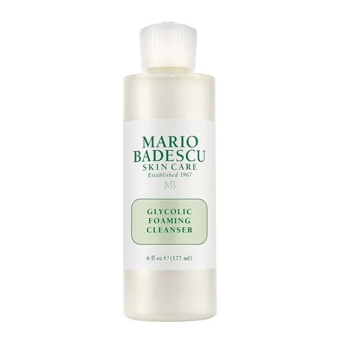 Mario Badescu Glycolic Foaming Cleanser for All Skin Types| Exfoliating Face Wash with Glycolic Acid & Aloe Vera| Visibly Evens Skin Tone & Texture
