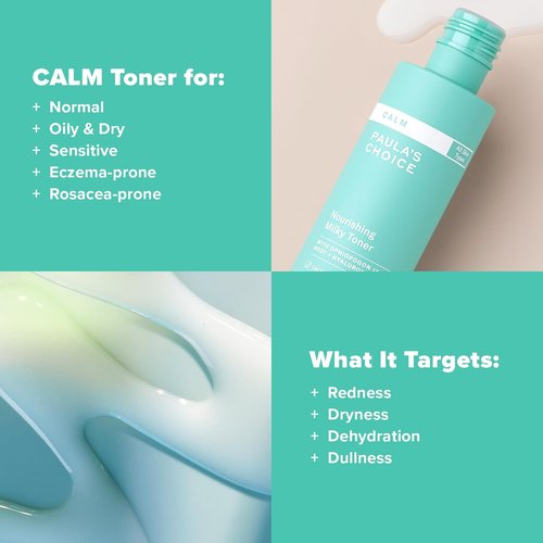Paula’s Choice Calm Nourishing Milky Toner - Soothes Redness for Sensitive Skin | 4 Fl Oz