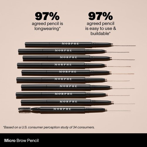 Morphe Micro Dual Eyebrow Pencil - Ultra-Precise Dual-Ended Brow Tool - Long-Lasting, Richly Pigmented - Java (0.003 oz)