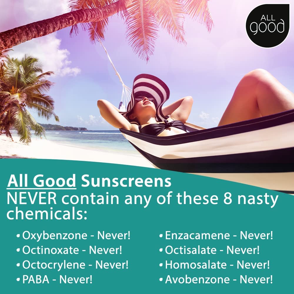 All Good Sport Sunscreen Spray - Broad Spectrum SPF 30 - Water Resistant & Coral Reef Friendly - 6 oz (2-Pack)