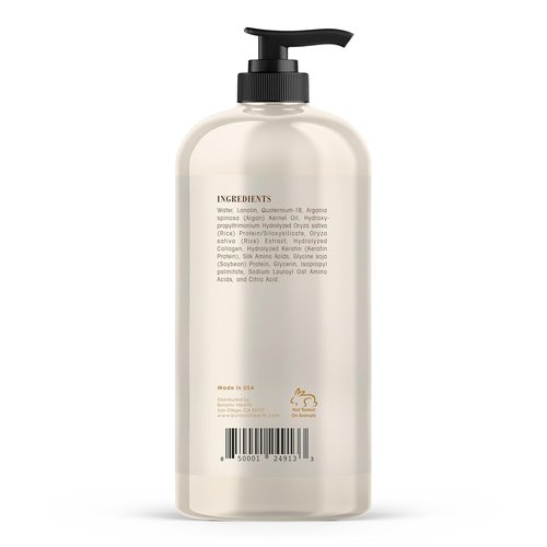Botanic Hearth Keratin Conditioner - Sulfate-Free Argan Oil Treatment for All Hair Types | 16 fl oz