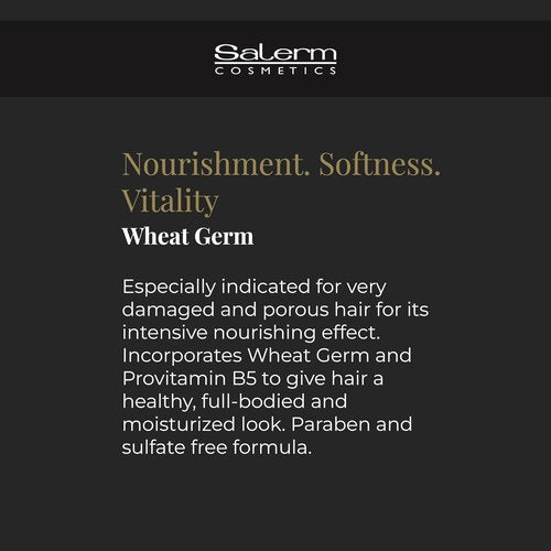 Salerm Nourishing Hair Mask - Deep Hydration & Shine - 6.74 Oz - With Wheat Germ for Damaged Hair