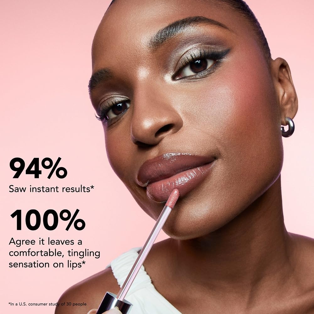 Buxom Plump Shot Peptide-Infused Lip Serum, Lip Plumping Gloss, Formulated with Advanced Peptides, Hyaluronic Acid, Avocado & Jojoba Oil