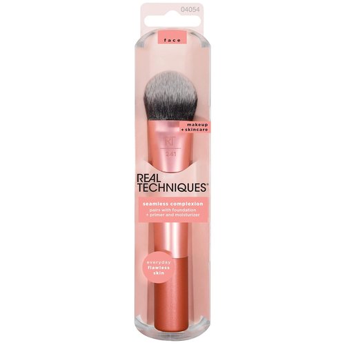 Real Techniques Seamless Complexion Makeup Brush - Streak-Free Foundation & Skincare Tool, 1 Count