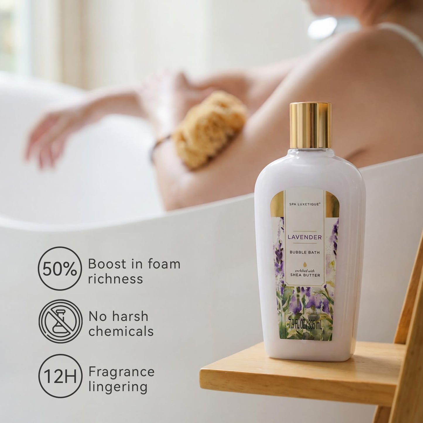 Spa Luxetique Lavender Bath and Body Gift Basket - 10-Piece Relaxing Spa Set for Women | Perfect Birthday & Mother's Day Gift