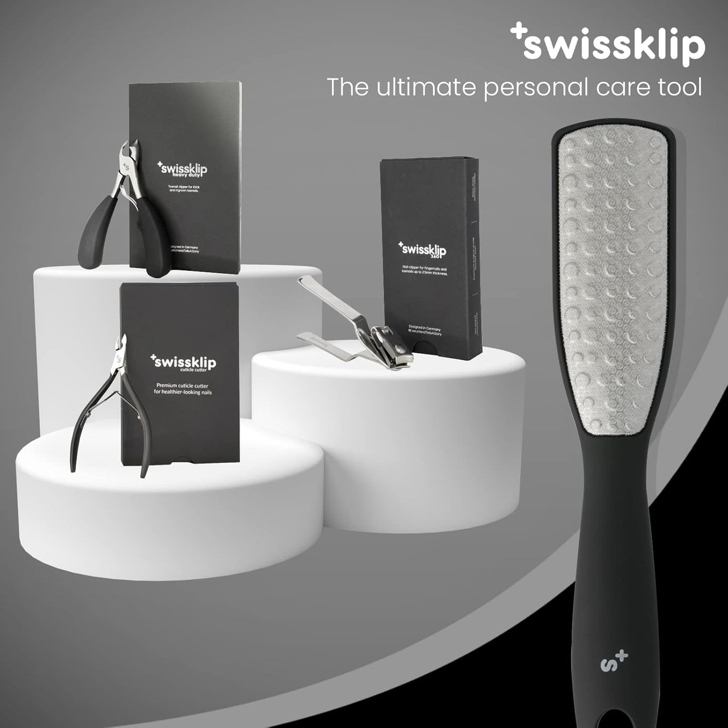 Swissker Foot File Callus Remover - Luxurious Heel Scraper for Cracked Heels | 1 Pack
