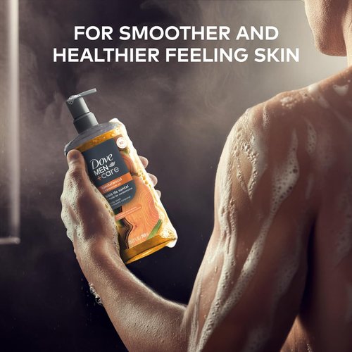 DOVE MEN Moisturizing Body Wash - #1 Dermatologist Recommended, Sulfate & Paraben Free | Sandalwood & Cardamom, 26oz