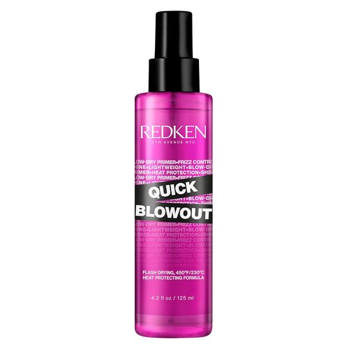 Redken Quick Blowout Heat Protectant Spray - Lightweight Styling Primer for All Hair Types, Smooths & Adds Shine