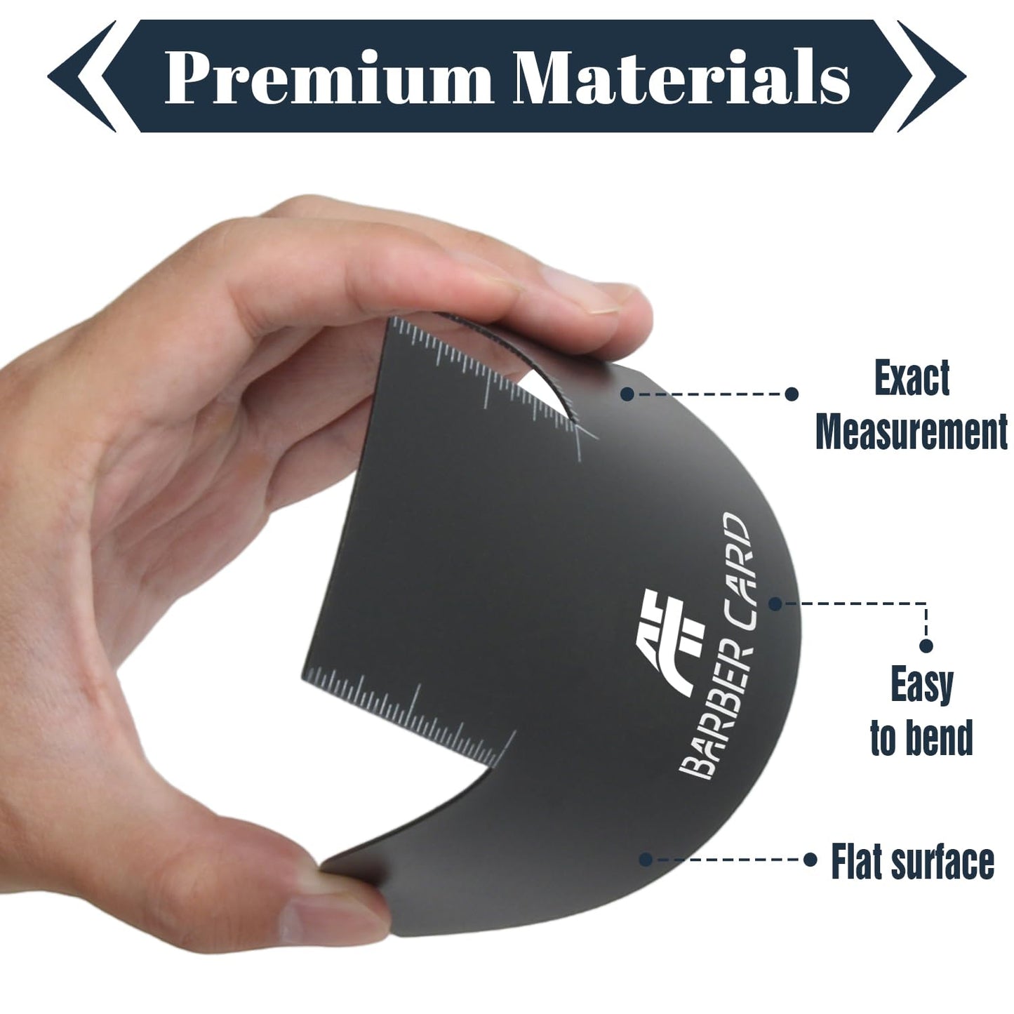 Skiennix Barber Enhancement Card - Reusable Measurement Tool for Precise Hairline Shaping | Black, One Size