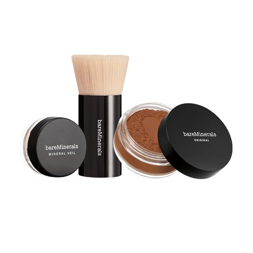 bareMinerals Original Get Started Kit - 3-Piece Makeup Set with SPF 15 Foundation & Setting Powder