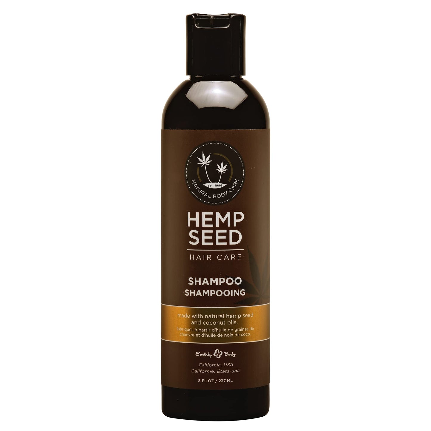 Hemp Seed Hair Care Shampoo, Naked in the Woods - 8 oz - Moisturizes Hair, Cleans & Soothes Scalp - Sulfate-Free Formula with Hemp Seed Oil & Coconut Oil - Vegan, Cruelty Free