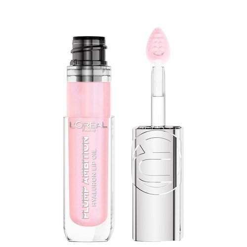 L'Oreal Paris Plump Ambition Lip Oil - 24 HR Gloss with Hyaluronic Acid, Crystal Clear 101, 0.16 Fl Oz