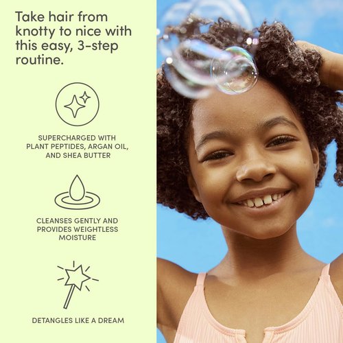 Evereden Kids Haircare Set - Detangling Shampoo, Conditioner & Spray for Ages 3+ | Vegan & Sulfate-Free