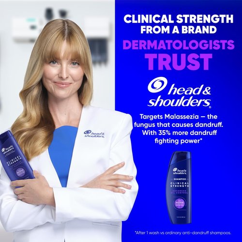 Head & Shoulders Dandruff Shampoo - Clinical Strength Oil Control Formula for Flake Protection | 13.5 Fl Oz