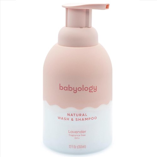 Babyology All Natural Baby Wash & Shampoo - 100% Edible Ingredients with Organic Lavender - Tear-Free & Non-Toxic for Sensitive Skin
