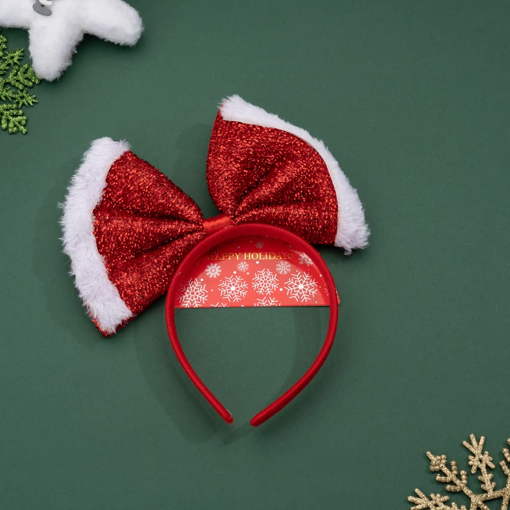 Madison Tyler Oversized Christmas Bow Headbands for Girls | Cute Soft Accessories for Christmas Party | Holiday Gifts for Kids and Women