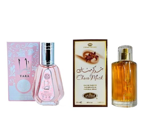 Bundle of Pink Yaara and Choco Musk Eau de Parfum Spray 1.7 Oz for Women-intended for Ard Al Zaafaran
