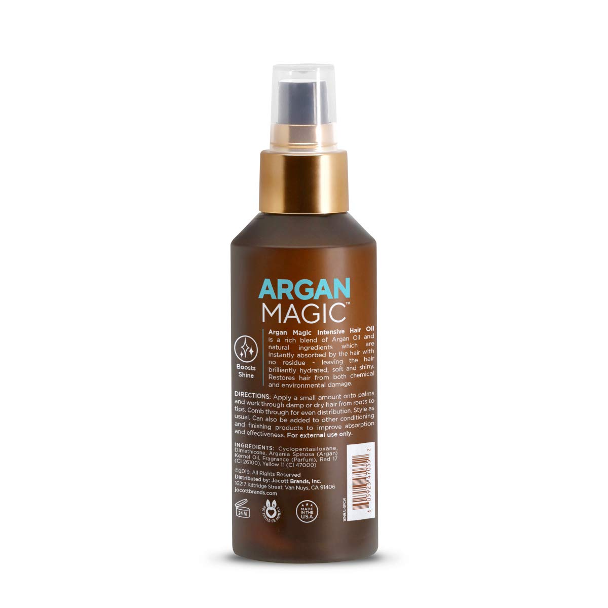 Argan Magic Intensive Hair Oil - Restores Manageability & Elasticity | Adds Shine & Controls Frizz | 4 oz