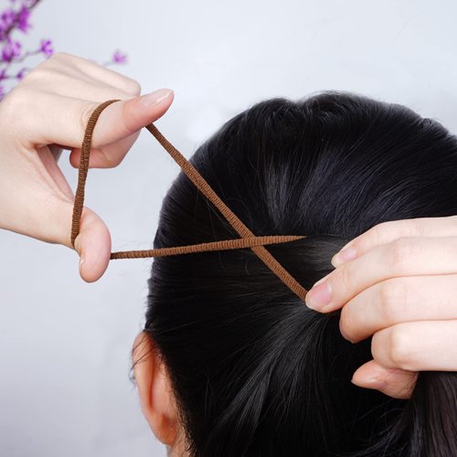 Pimoys 50 Pcs Elastic Hair Ties, Thick Seamless Hair Bands No Damage Soft Ponytail Holders Hair Accessories for Girls Women, Black