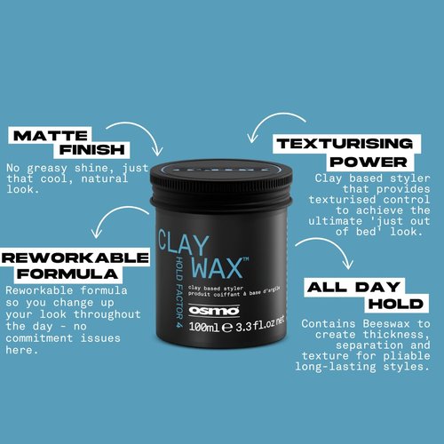 Osmo Firm Hold Clay Wax - Matte Finish for Natural Look & All-Day Hold | 100ml