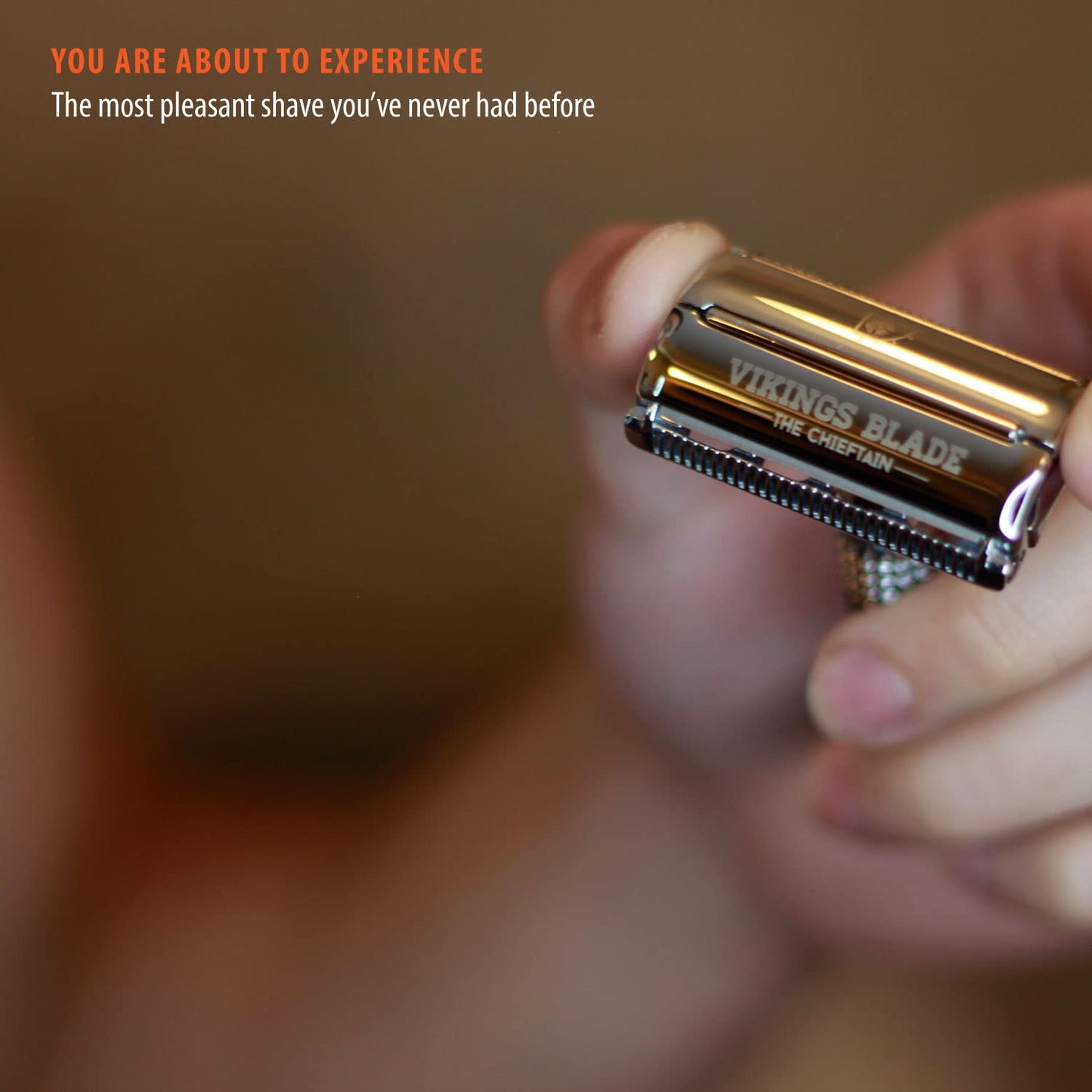 VIKINGS BLADE Double Edge Safety Razor for Men - 5 Swedish Steel Blades & Luxury Case | Eco-Friendly Design