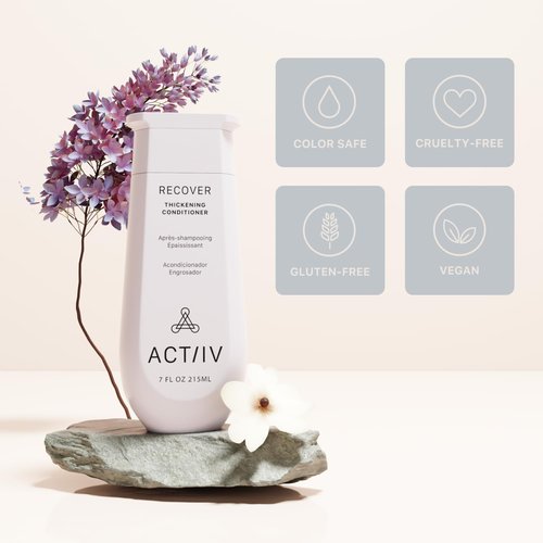 ACTIIV Recover Thickening Conditioner - Strengthens & Hydrates for Thicker, Fuller Hair | Plant-Based, Color-Safe, Unisex