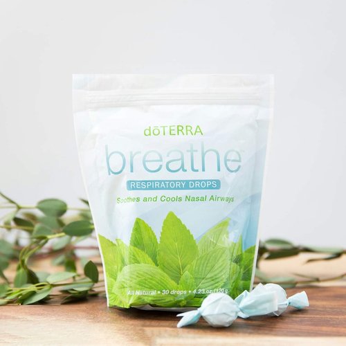 doTERRA Breathe Respiratory Drops - 30 Count | Soothing Relief for Clear Breathing (2 Pack)