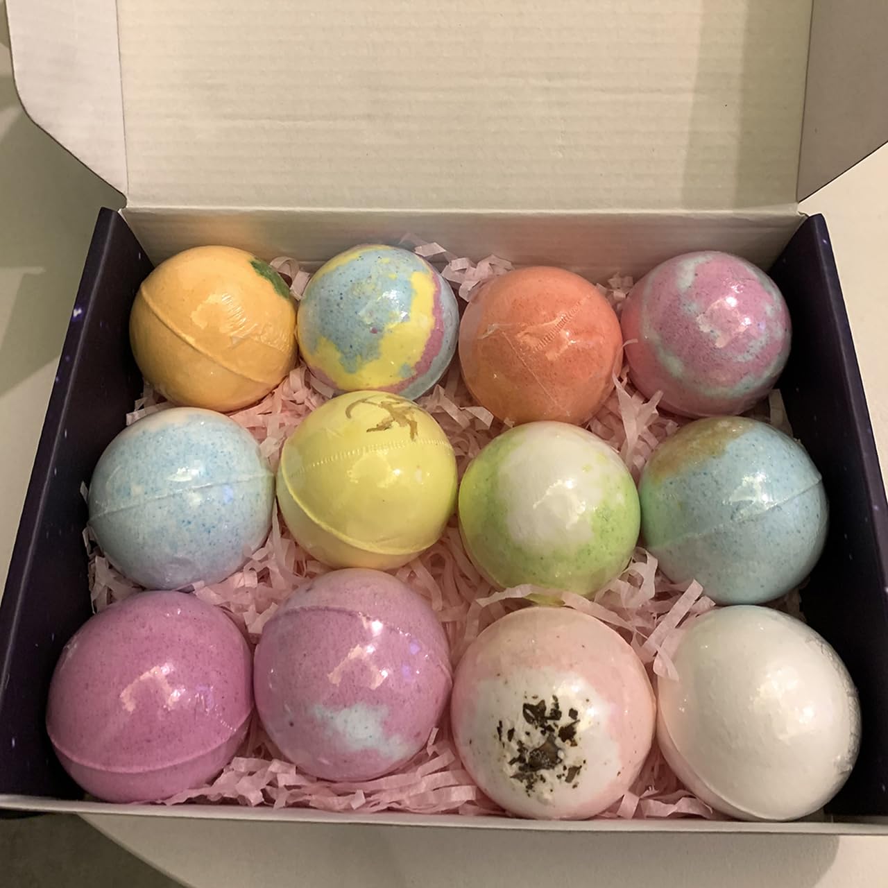 Kanehosi Bath Bombs for Kids & Woman, 12Pcs Organic Bubble Bath Bombs Beautiful Gift Set for Birthday Thanksgiving Christmas Valentine's Day