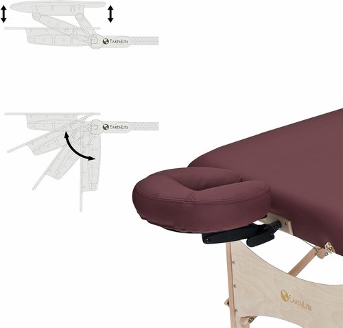 EarthLite Harmony DX Portable Massage Table Package - Includes Face Cradle & Carrying Case | 30" x 73", Burgundy