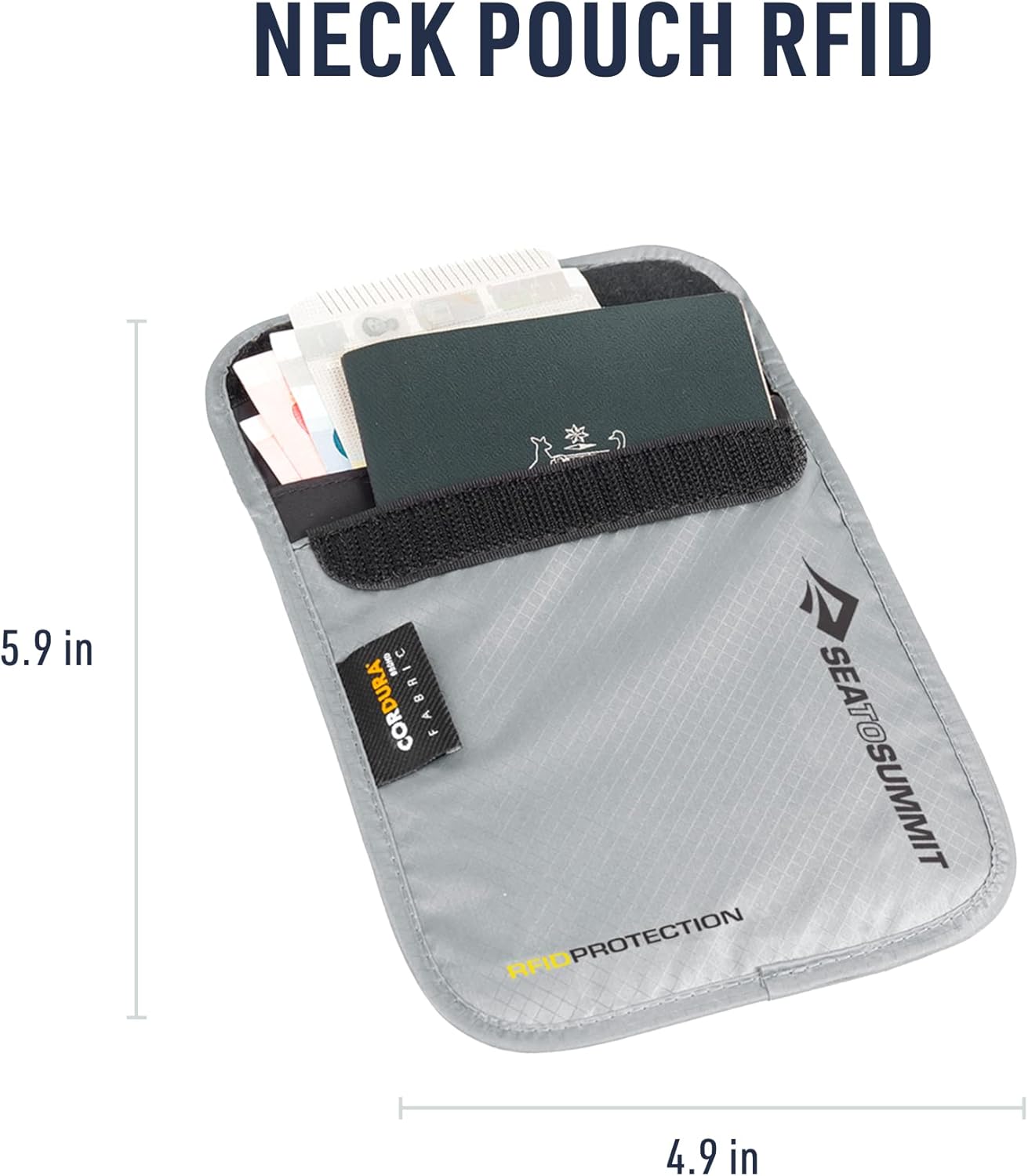 Sea to Summit Neck Pouch - RFID Protection for Travel | Large Size for Essentials