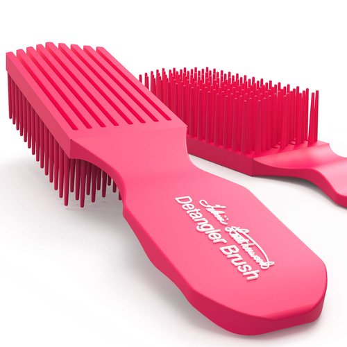 Felicia Leatherwood Pink Detangler Brush - Pain-Free Tangle Removal for Kinky, Curly, Wavy & Straight Hair | All Ages