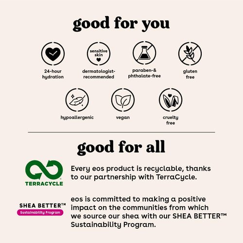 Eos Shea Better Hand Cream - Coconut Hydrating Lotion for Soft Skin | Instant Moisture + Protection | 2.5 oz