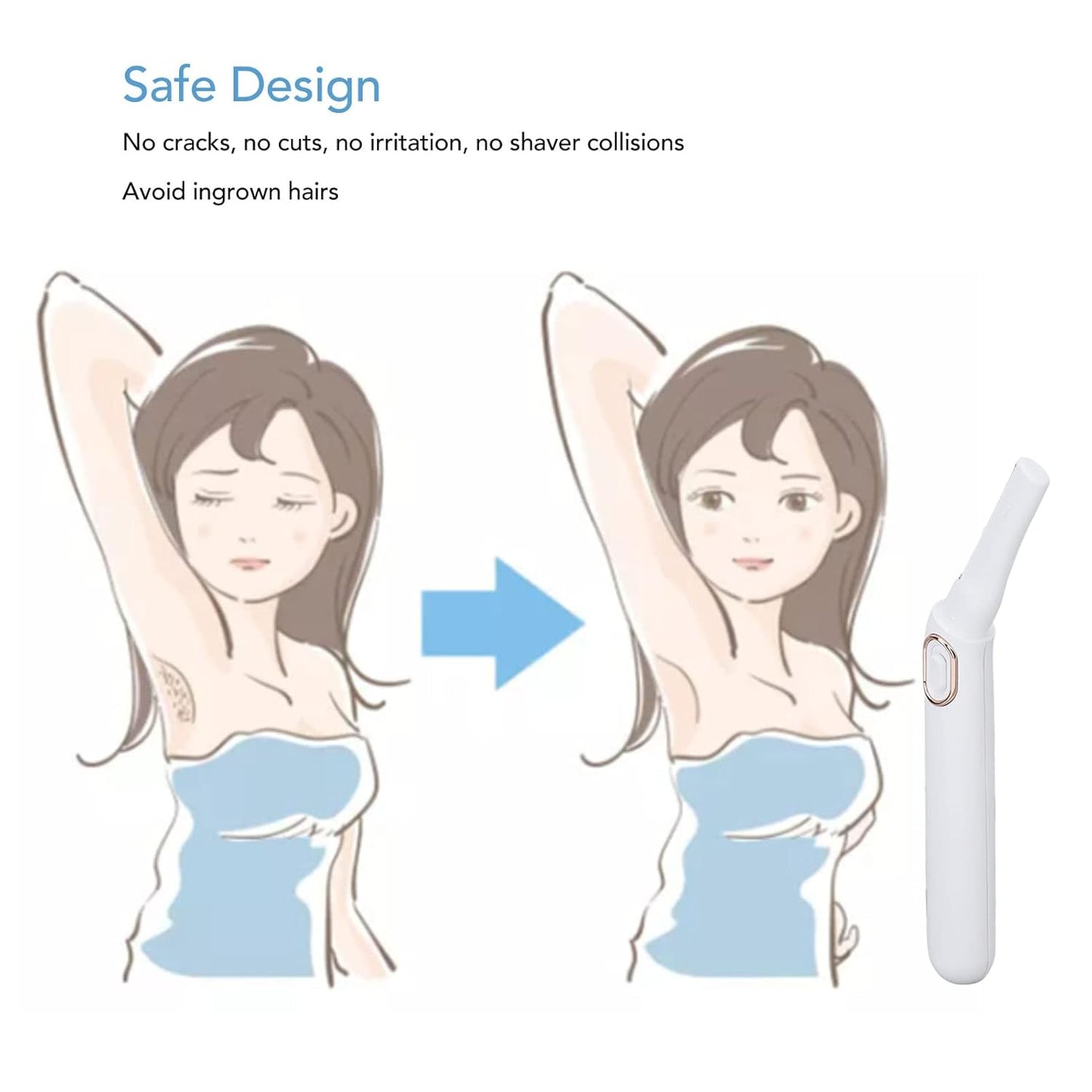 Skiennix Bikini Trimmer for Women - Portable Electric Shaver with LED Light for Gentle Grooming