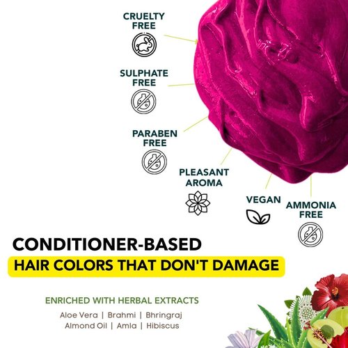 Paradyes Carola Pink Semi Permanent Conditioner Based Hair Color Enriched with Vegan, Natural and Herbal Hair dyes - lasts up to 8-10 washes (4.2 oz)