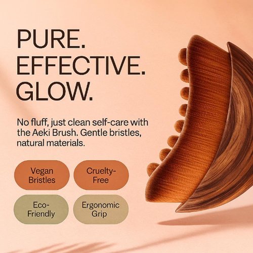 Aeki Lymphatic Face Brush Set - Reduce Puffiness & Restore Definition | Gentle & Soft for Naturally Sculpted Skin