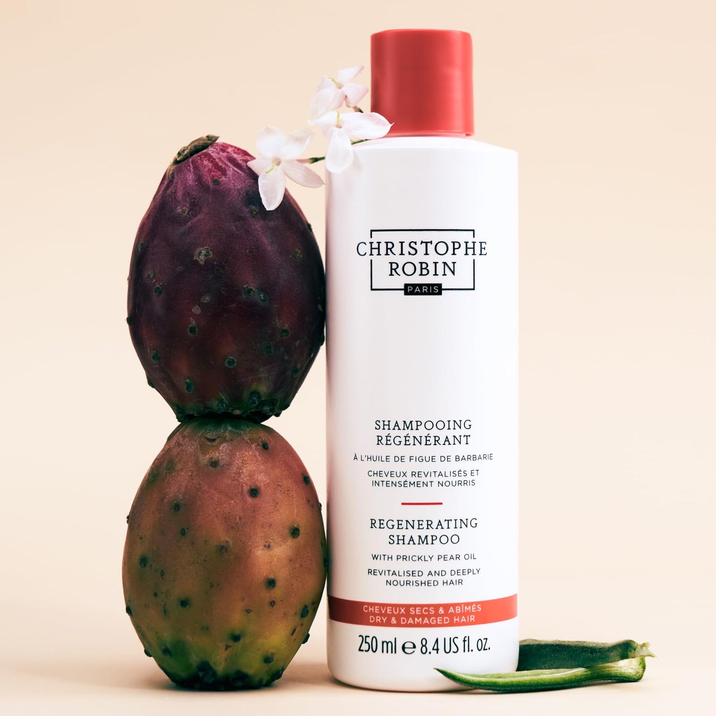 Christophe Robin Regenerating Shampoo - Nourishing Prickly Pear Oil for Dry, Damaged Hair