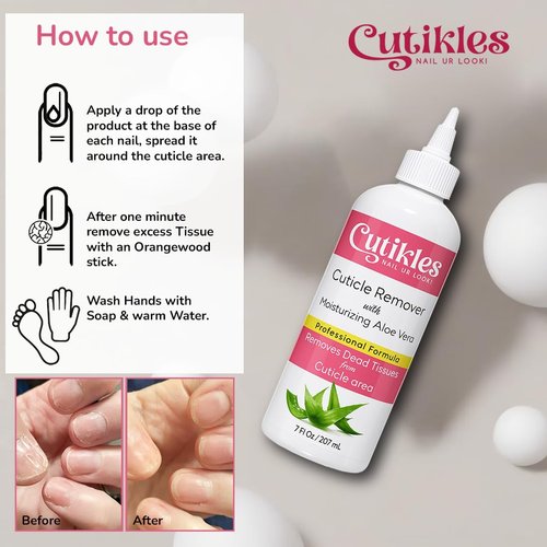 Regine Switzerland Cuticle Remover Gel - Professional Grade Formula with Aloe Vera | 7 Fl Oz for Nourished, Hydrated Cuticles