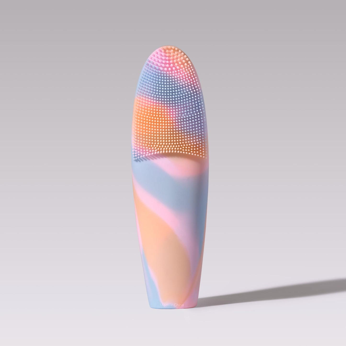 LOLLIPOP Handle Dual-Sided Silicone Face Scrubber, Face Exfoliator, Synthetic Face Brush Cleanser, Facial Cleansing Brush for Massage - Rainbow