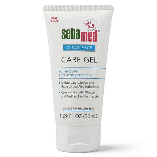 Sebamed Clear Face Care Gel - Aloe Vera & Hyaluronic Acid for Acne-Prone Skin | 50mL - Made in Germany