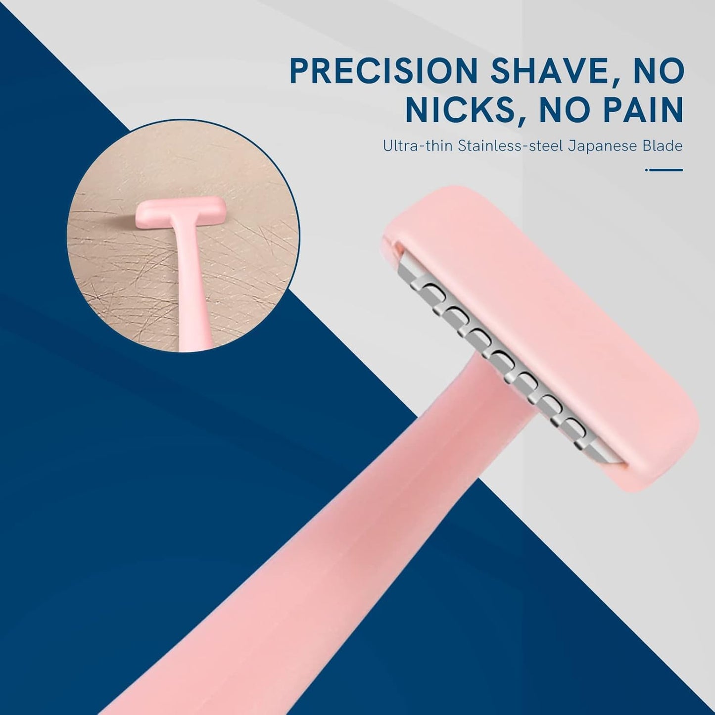 Skiennix Eyebrow Razors Set - Japanese Blades for Exfoliating Peach Fuzz | Small Face Razors for Men & Women