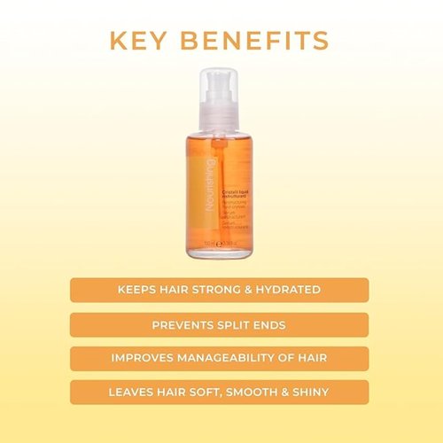Fanola Restructuring Anti-Frizz Hair Serum | Liquid Crystals with Aloe Vera & Linseed Oil for Split End Repair - Strengthens Curly, Frizzy Hair (3.38 Fl oz)