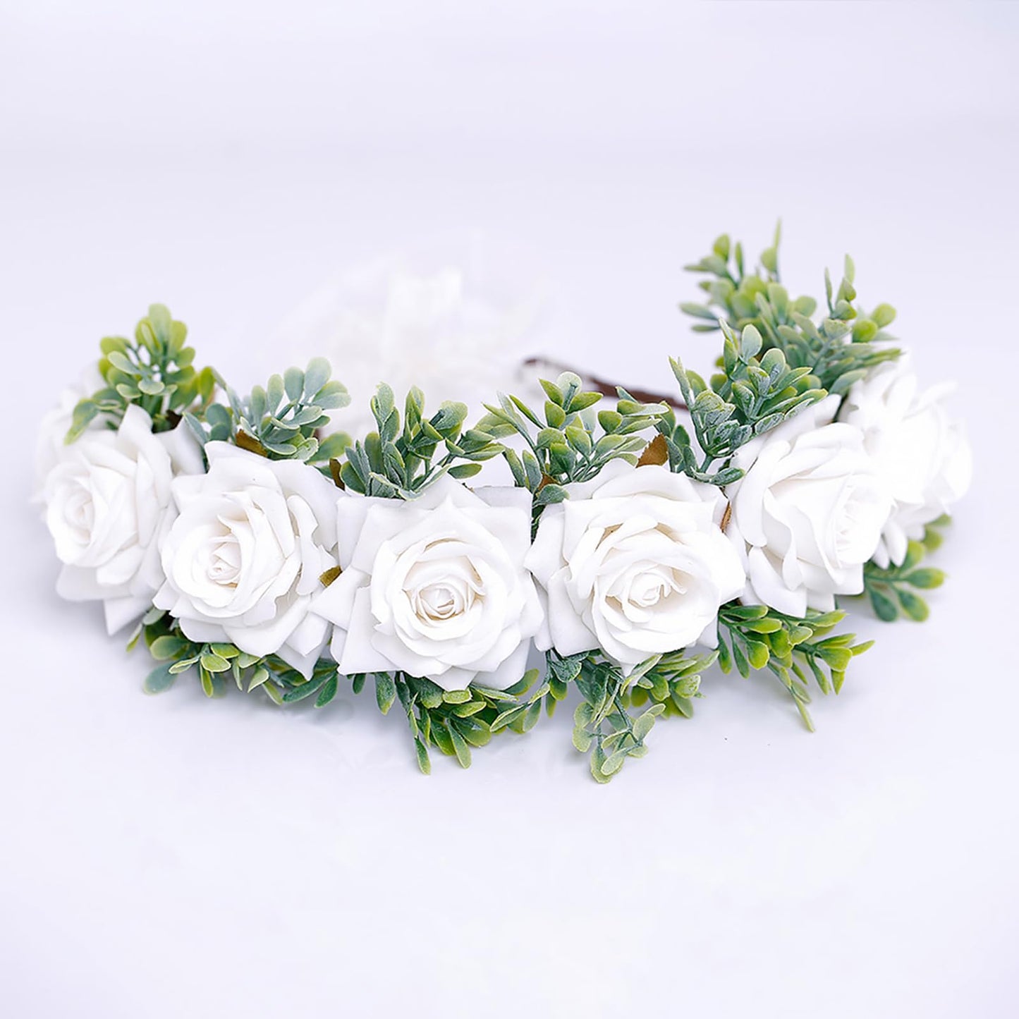 YnimioAOX Handmade Adjustable Flower Wreath Headband Halo Floral Crown Garland Headpiece,I32-shell