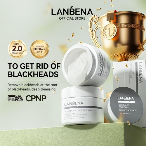 LANBENA Blackhead Remover Mask Nose strips Charcoal Mask Peel off Mask Facial Pore Cleanser Purifying Face Mask 1.06 Ounce