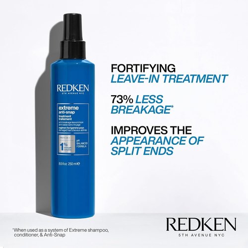 Redken Extreme Anti-Snap Leave-In Treatment - Fortifies Distressed Hair & Reduces Breakage, 8.5 oz